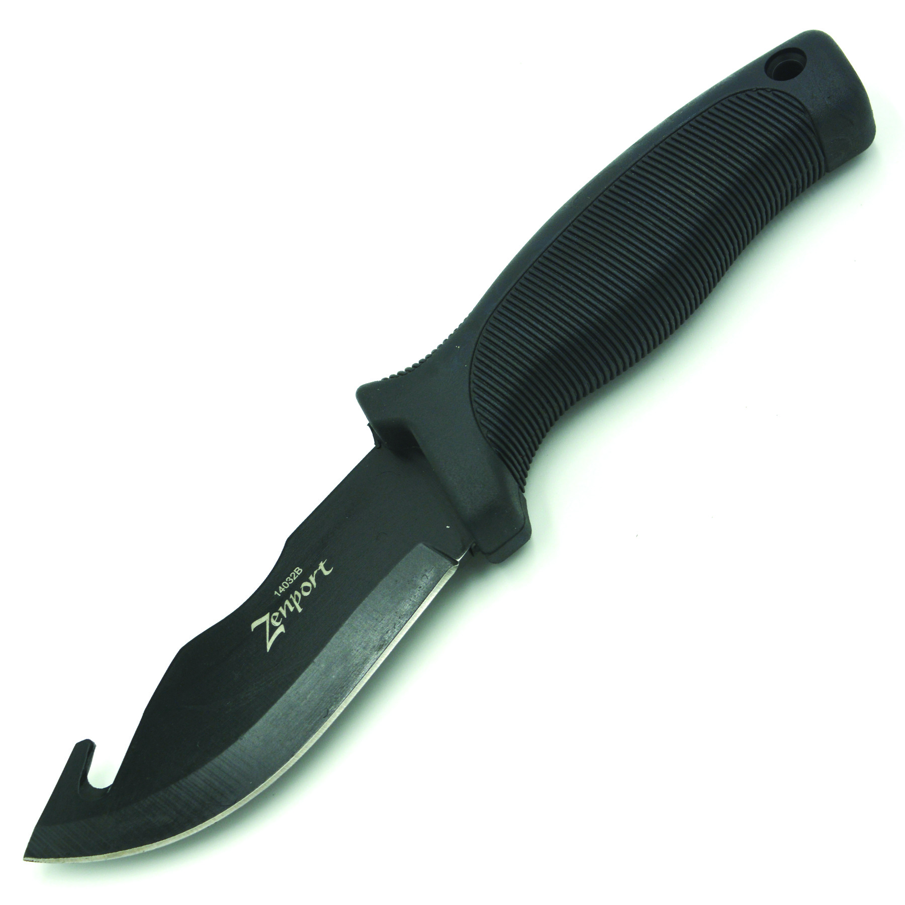 Zenport Skinner Knife 14032B 4.2-Inch 440C Stainless Steel Blade, Gut Hook, Sheath, 9-Inch Long