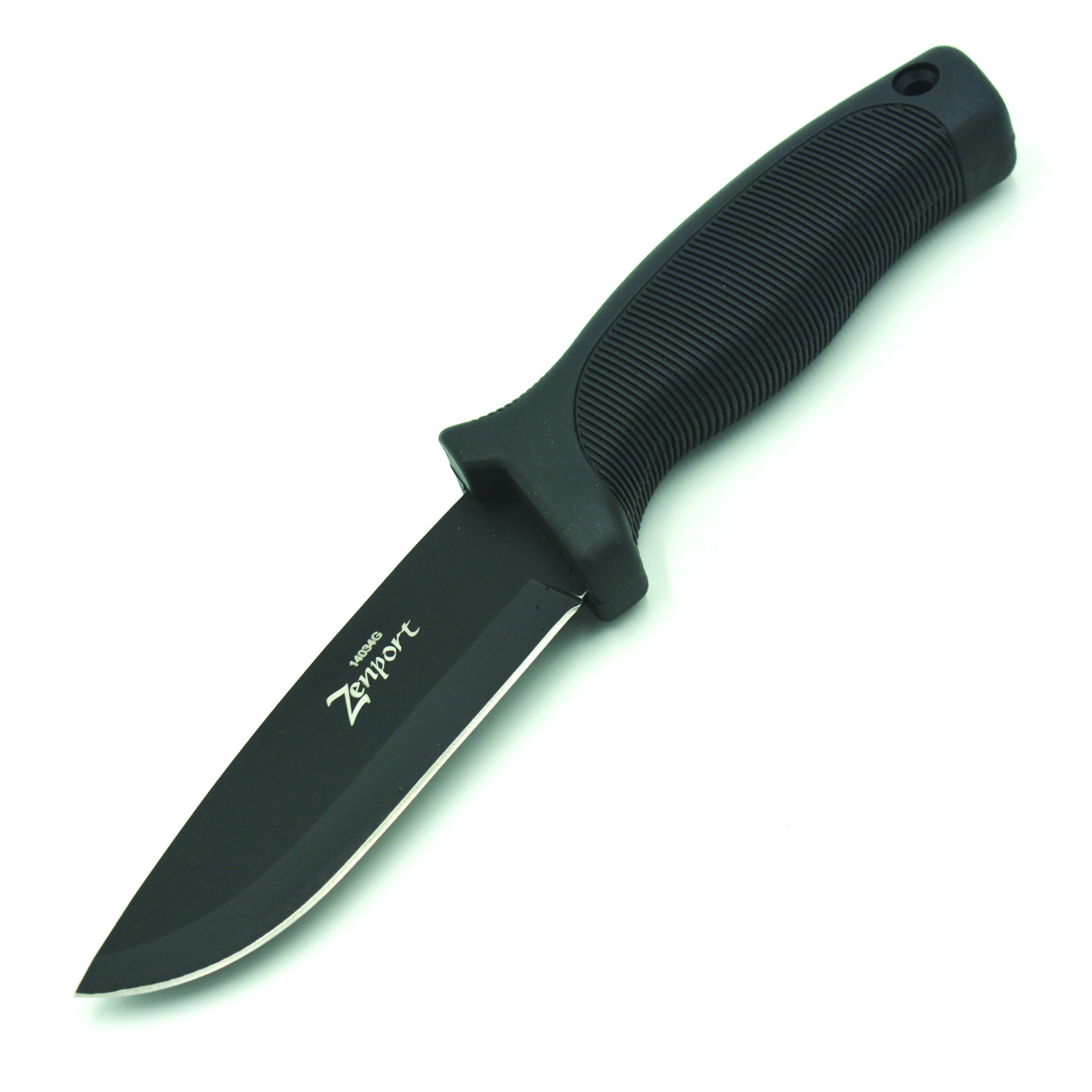 Zenport Hunting Knife 14034G 4.2-Inch 440C Stainless Steel Blade, Sheath, 9-Inch Long