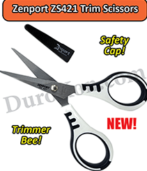 Zenport ZS421 Scissors, Trimmer Bee, 5.25-Inch Long, Stainless, Safety Cap