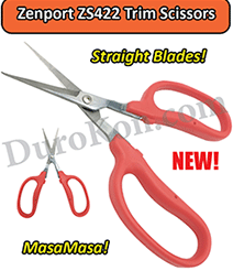 Zenport Scissors ZS422 Straight MasaMasa Trim Trimming Scissors, Stainless Steel, Orange Handle