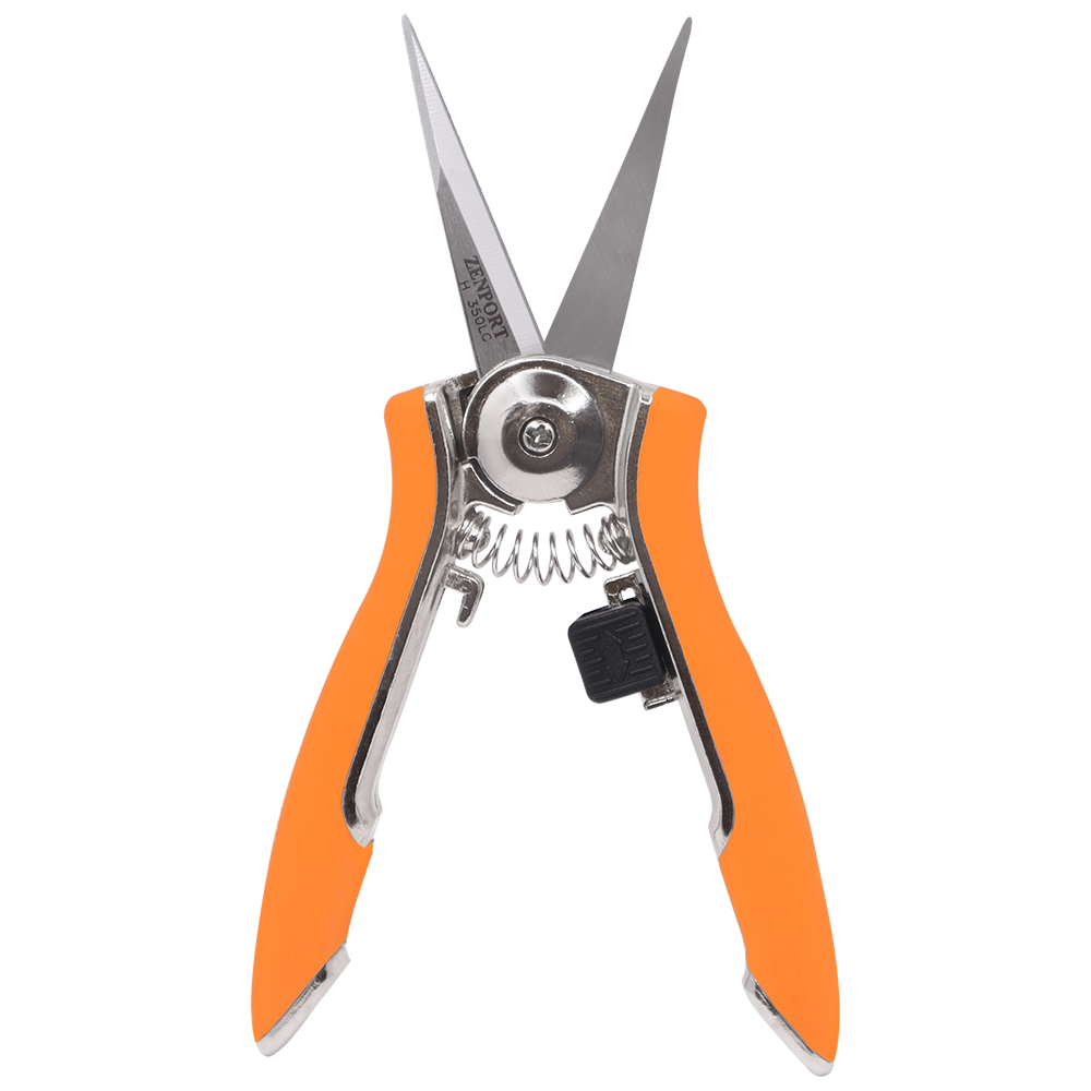 Zenport Shears H350LC Long Curved Hydroponic Micro-Trimmer Shears, Cannabis Flower, Weed Trimming Scissors (image for) Zenport Shears H350LC Long Curved Hydroponic Micro-Trimmer Shears, Cannabis Flower, Weed Trimming Scissors