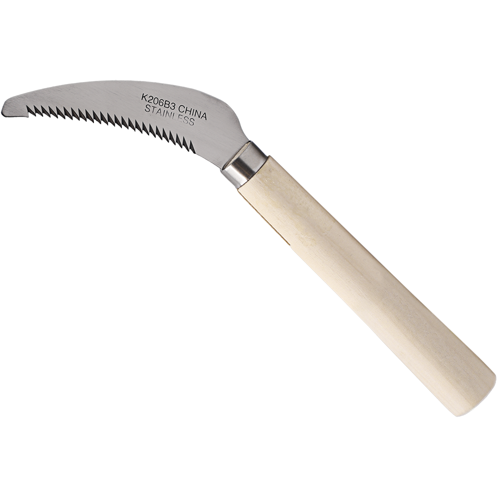Zenport Sickle K206B3 Berry Knife/Weeding Sickle, Wood Handle, A+ Grade, Stainless Steel, Deep Serration, 3-Inch Blade (image for) Zenport Sickle K206B3 Berry Knife/Weeding Sickle, Wood Handle, A+ Grade, Stainless Steel, Deep Serration, 3-Inch Blade