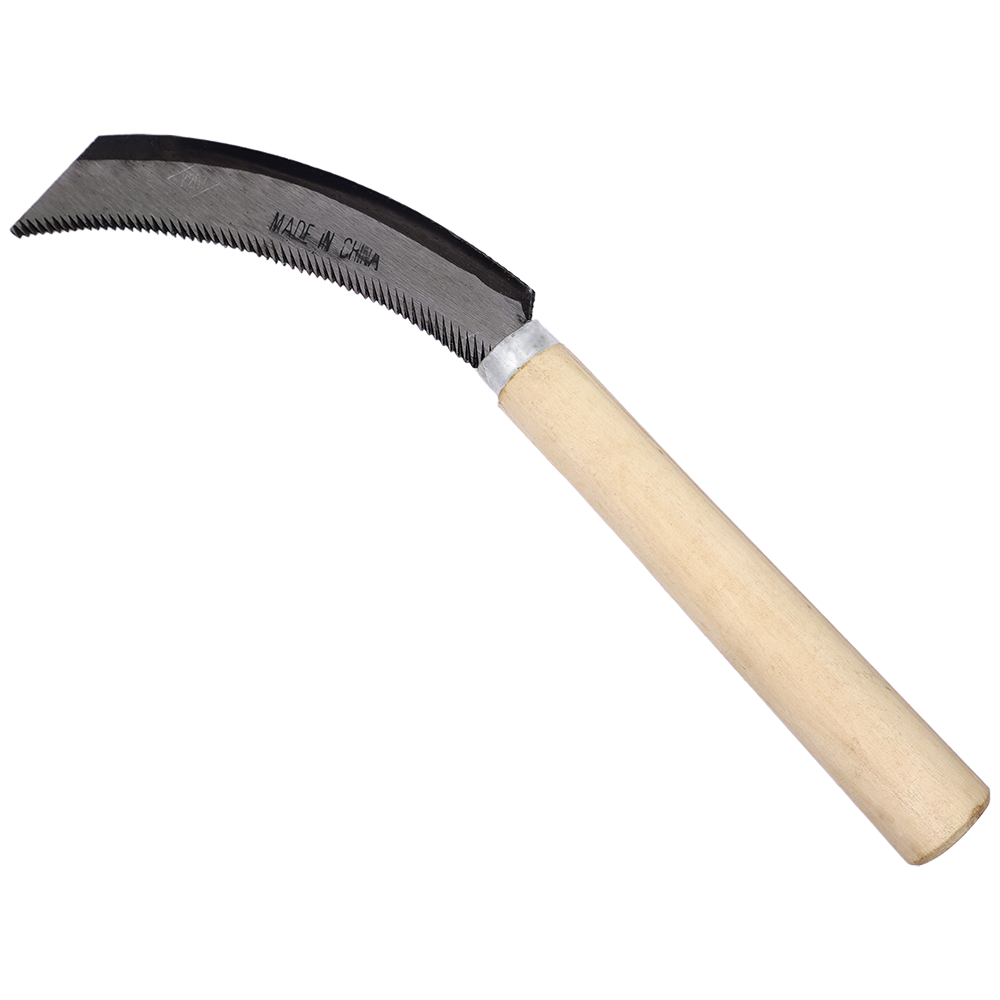 Zenport Sickle K207 Harvest Knife/Weeding Sickle, Wooden Handle, Serrated with Straight End, 5-Inch Blade (image for) Zenport Sickle K207 Harvest Knife/Weeding Sickle, Wooden Handle, Serrated with Straight End, 5-Inch Blade
