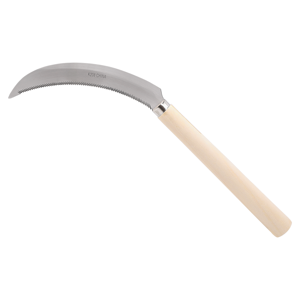 Zenport Sickle K208 Harvest Sickle, Wooden Handle, Light Serration, 6.5-Inch Stainless Steel Blade (image for) Zenport Sickle K208 Harvest Sickle, Wooden Handle, Light Serration, 6.5-Inch Stainless Steel Blade