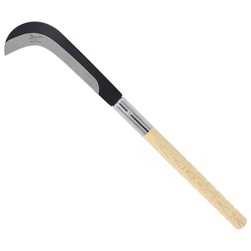 Zenport Sickle K319 Brush Clearing Sickle, 9-Inch SK5 Carbon Steel Blade, 14.6-Inch Wooden Handle (image for) Zenport Sickle K319 Brush Clearing Sickle, 9-Inch SK5 Carbon Steel Blade, 14.6-Inch Wooden Handle