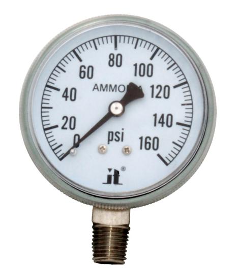 Zenport Zen-Tek Pressure Gauge APG160 Ammonia Gas Pressure Gauge, 0-160 Psi