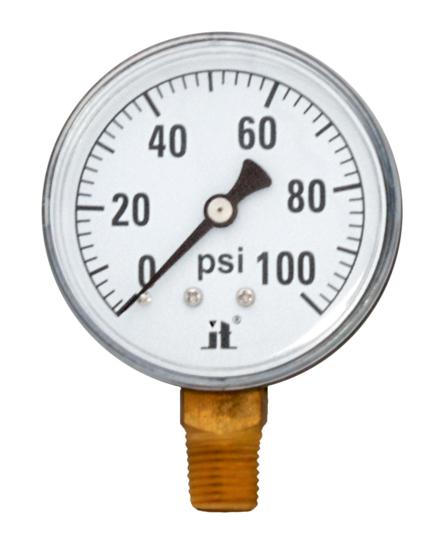 Zenport Zen-Tek Pressure Gauge DPG100 Zen-Tek Dry Air Pressure Gauge, 0-100 Psi