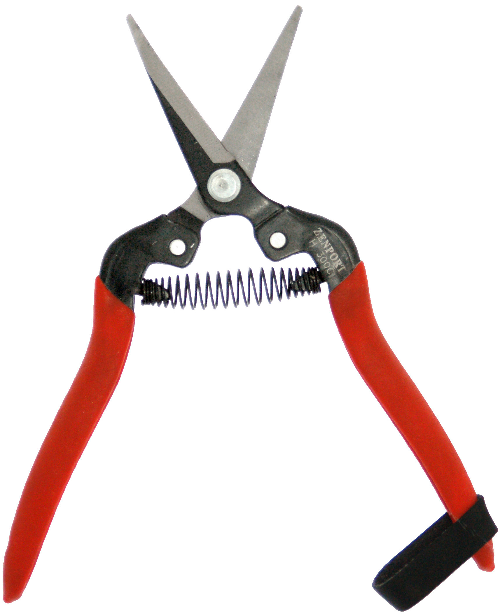 Zenport Shears H300C Harvest Shear, Long Curved Blade, Straight Edge, For Harvesting Grapes, Thinning Plants, Cutting Flowers - Click Image to Close