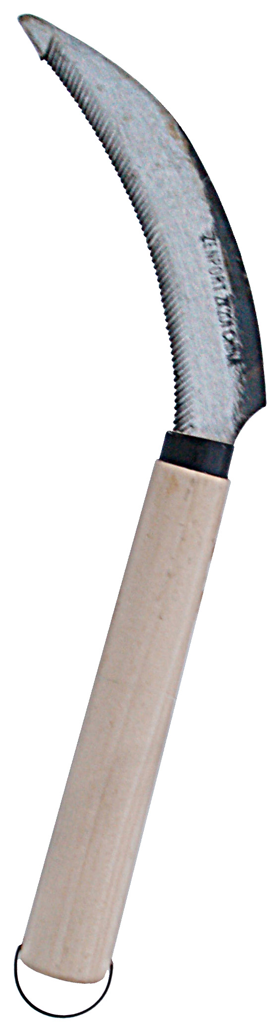 Zenport Sickle K201 Harvest Sickle/Berry Knife, 4.5-Inch Carbon Steel Curved Serrated Blade