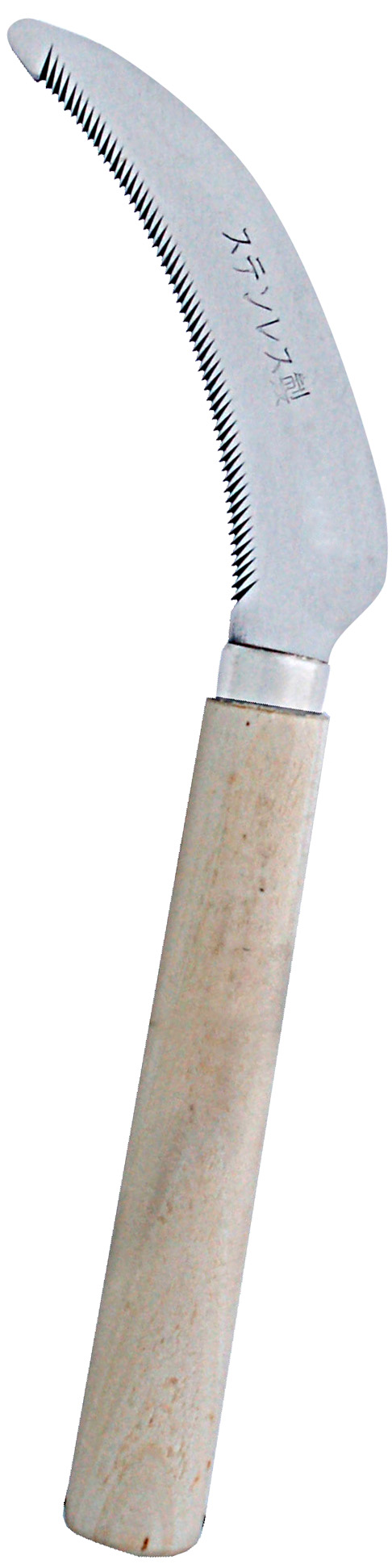 Zenport Sickle K206B3 Berry Knife/Weeding Sickle, Wood Handle, A+ Grade, Stainless Steel, Deep Serration, 3-Inch Blade