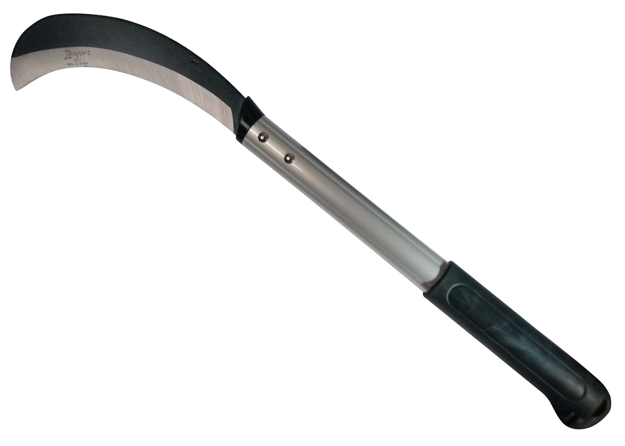 Zenport Sickle K311 Brush Clearing Sickle, 7.75-Inch SK5 Carbon Steel Blade, 15.5-Inch Aluminum Handle