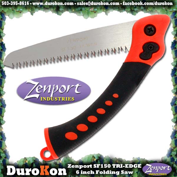 Zenport Saw SF150 6-inch blade, folding saw, tri-edge blade w/ABS Handle