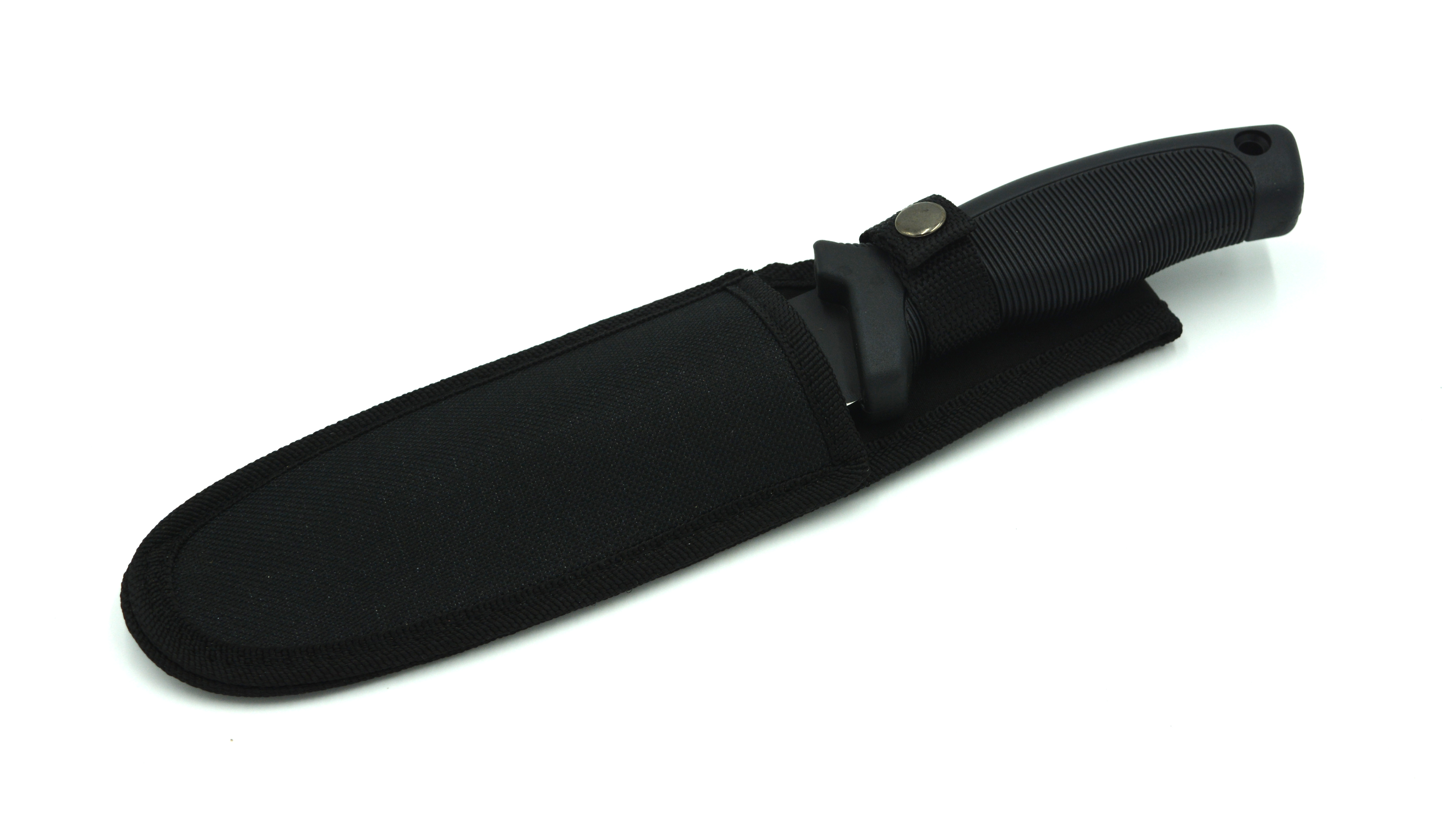 Zenport Couteau de chasse 14032E 5,9 pouces 440 lame en acier inoxydable, dents de scie, crochet en boyau, gaine, 10,6 pouces de