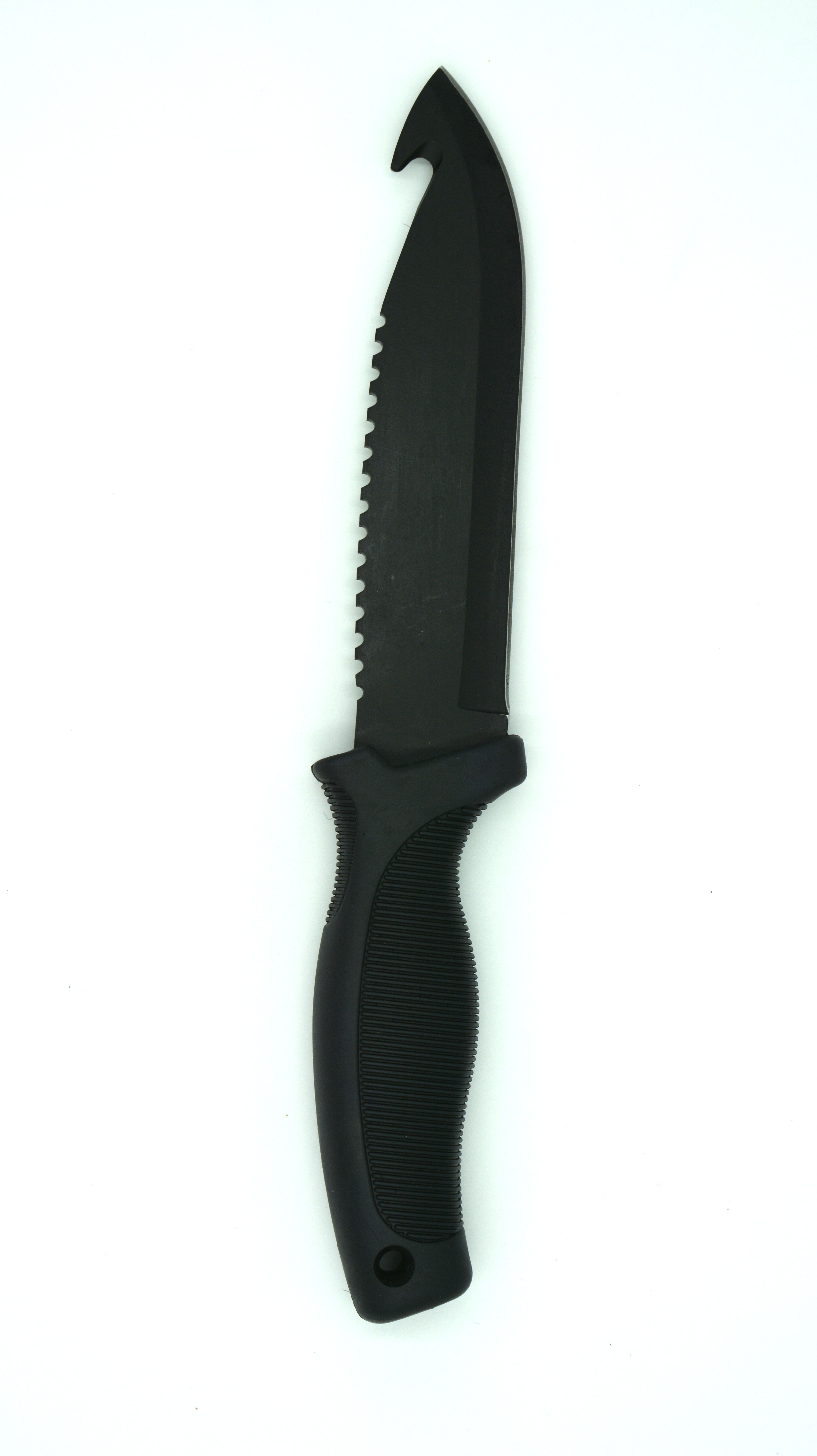 Zenport Couteau de chasse 14032E 5,9 pouces 440 lame en acier inoxydable, dents de scie, crochet en boyau, gaine, 10,6 pouces de
