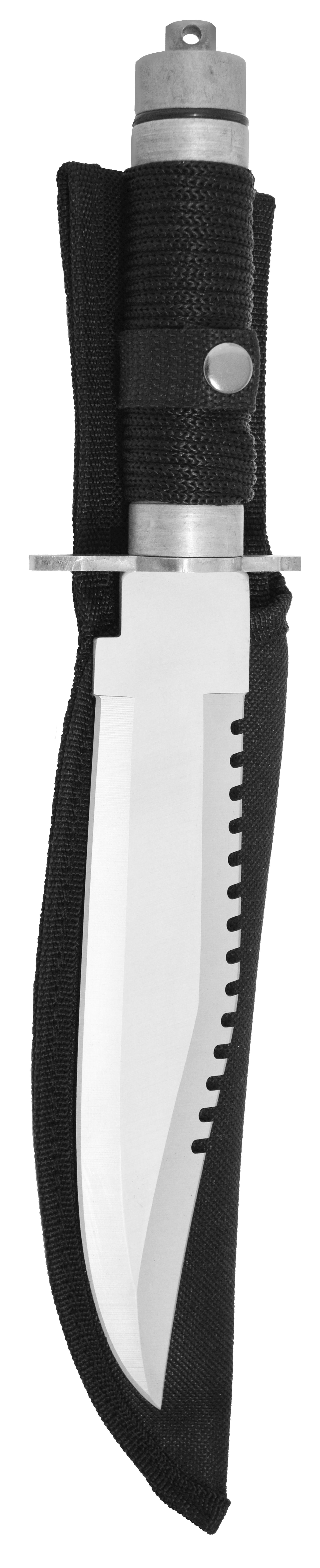 Zenport Survival Knife 14036 Hunting Survival Knife, 8-Inch Stainless Steel Blade, Paracord Grip, Compass, Nylon Sheath - Click Image to Close