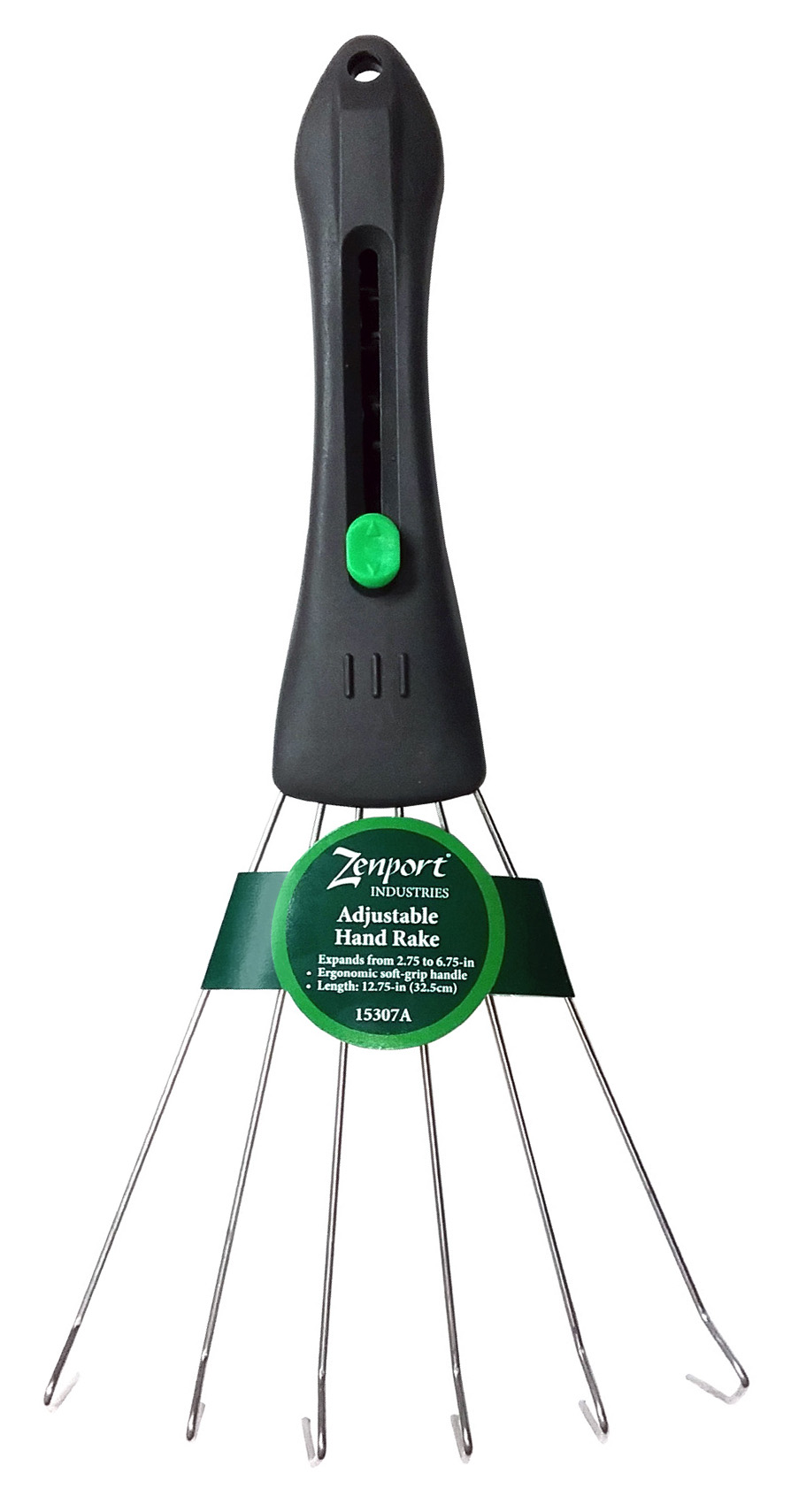 Zenport Garden Expandable Hand Rake 115307A Adjustable Hand Rake