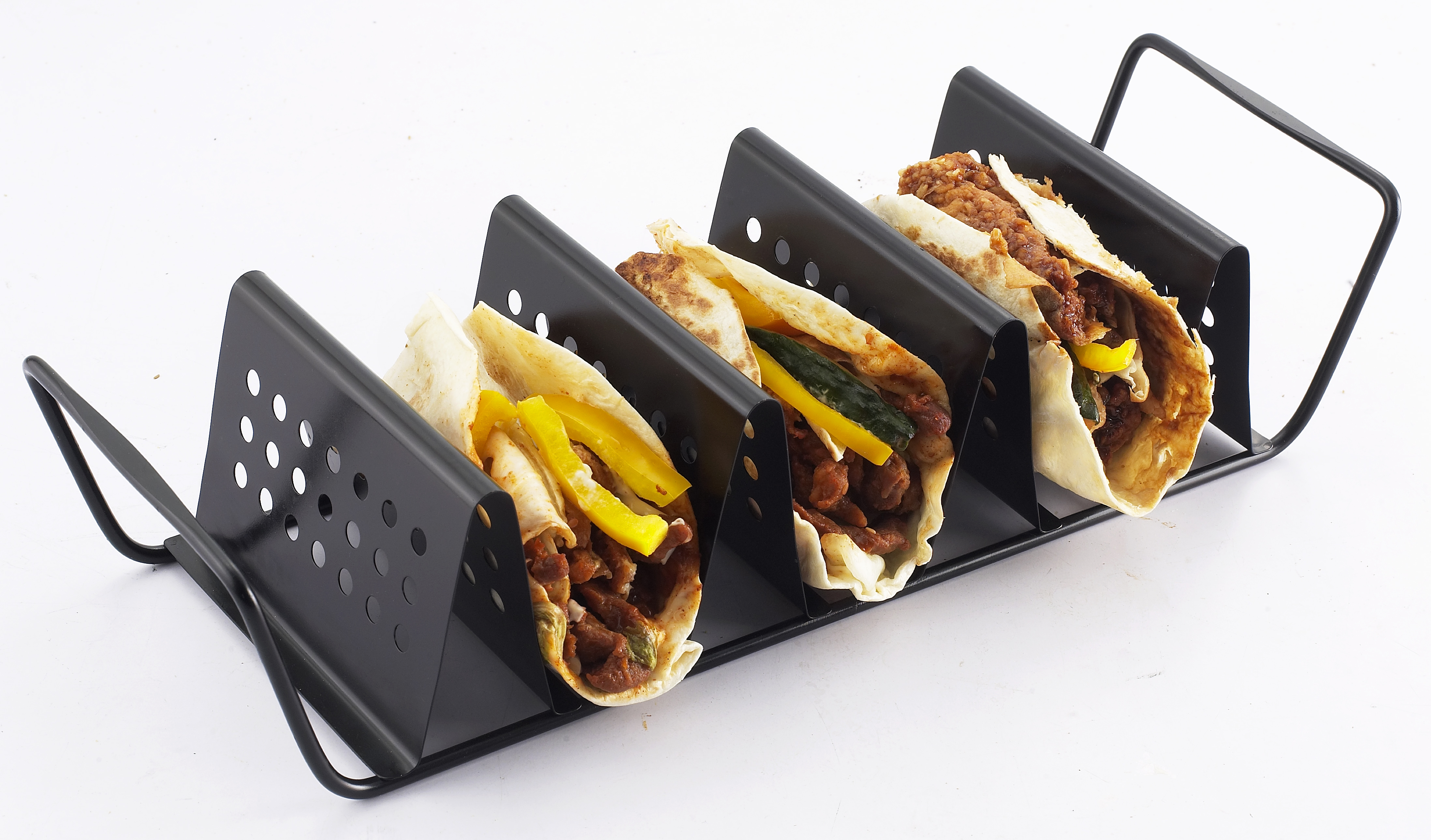 Zenport ZenUrban 870015 3-Taco Cooking Grill Rack, Nonstick - Click Image to Close