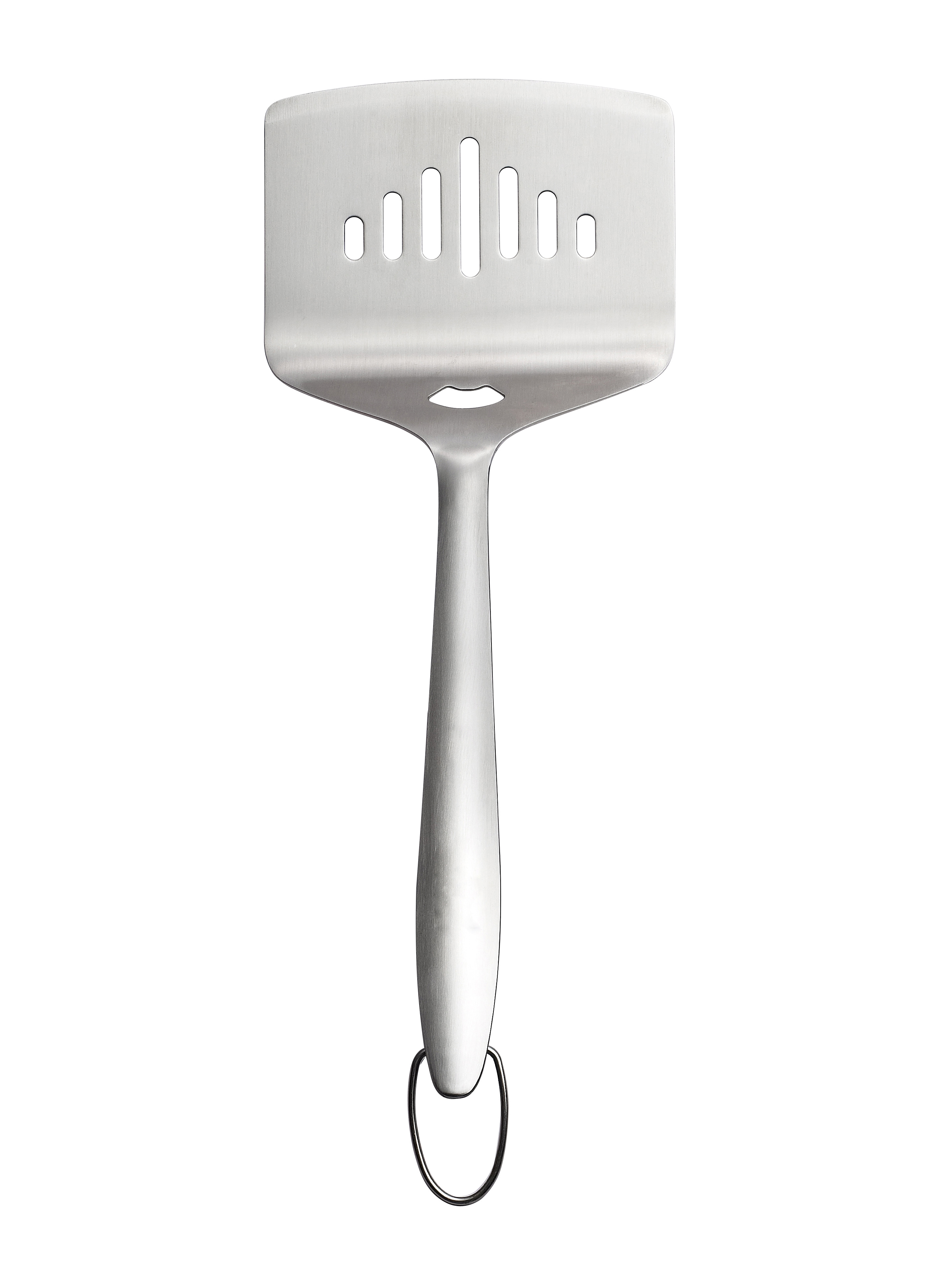 BBQ 880006C 7-Inch Wide Fish Turner Slotted Spatula, Stainless Steel