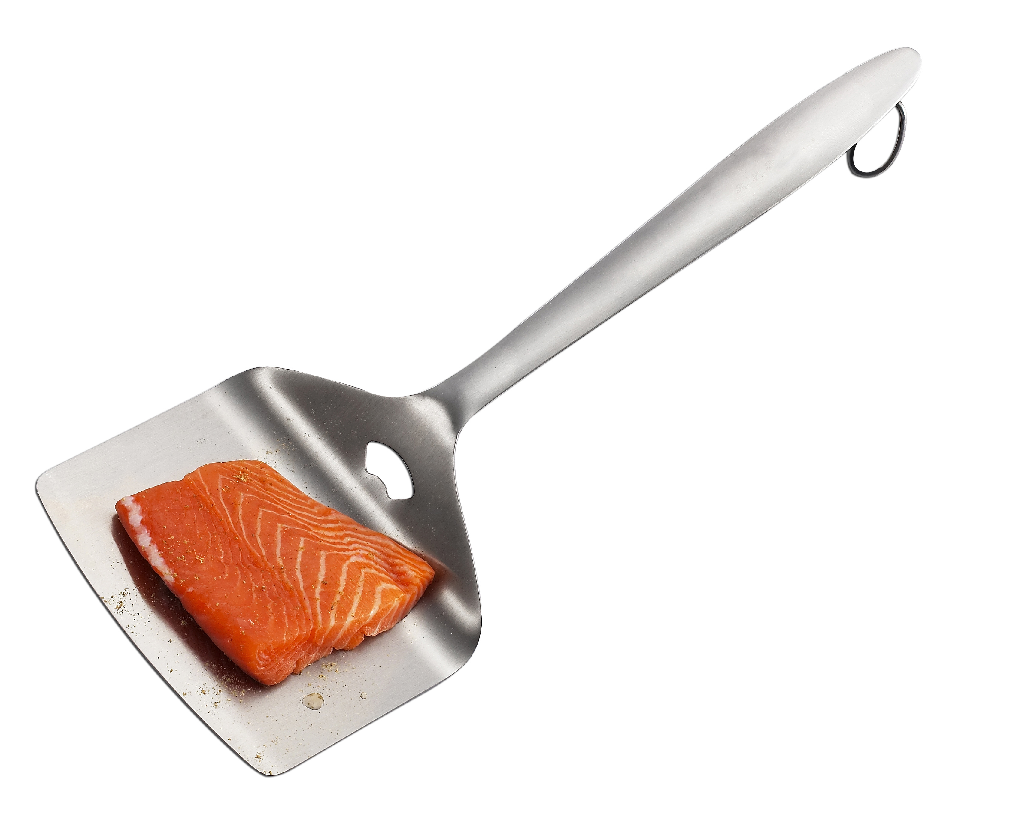 BBQ 880006C 7-Inch Wide Fish Turner Slotted Spatula, Stainless Steel