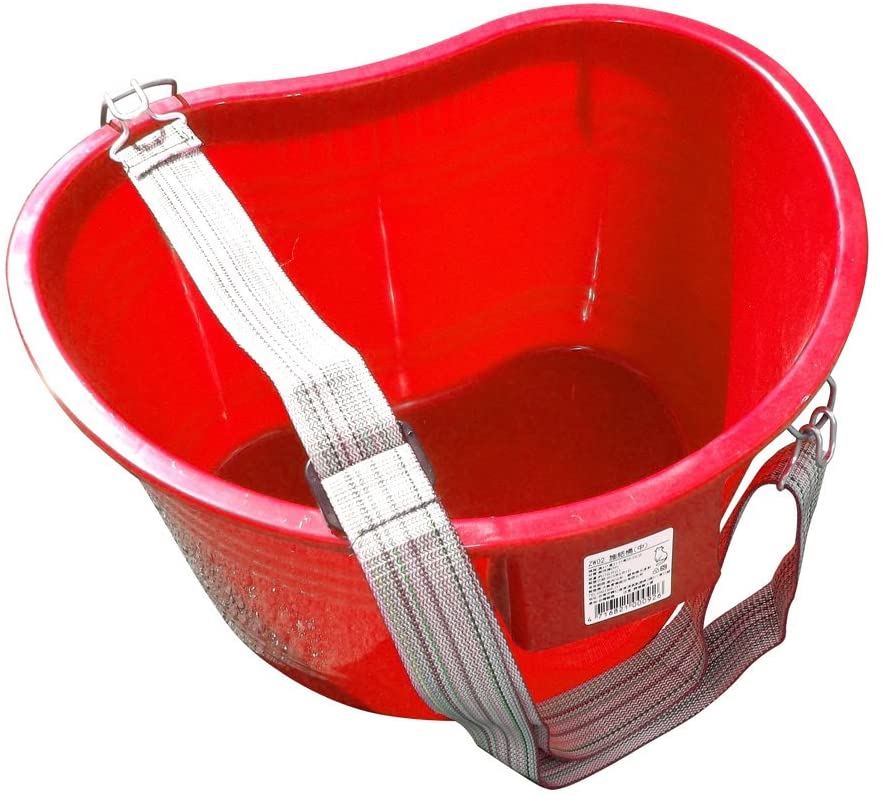 Zenport Picking Kidney Bucket AG430R AgriKon Plastic 22qt Kidney Shaped Picking Pail Bucket with Strap