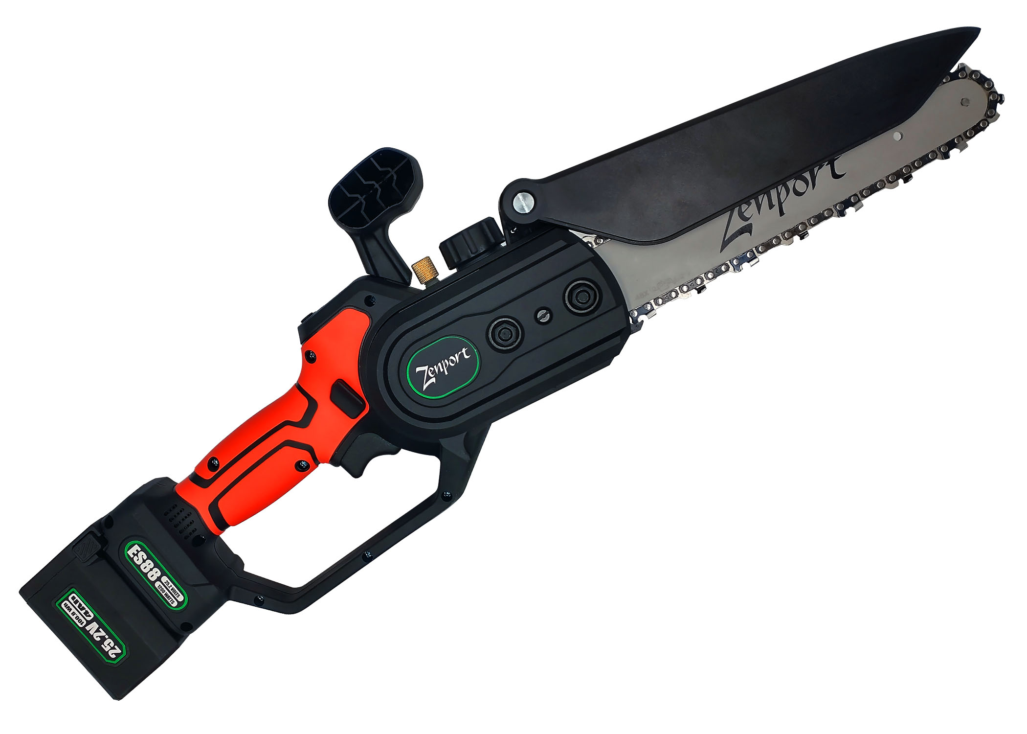 Zenport Chainsaw ES88 8-Inch Bar, 6.3-Inch Cut, 25-Volt Battery, Cordless - Click Image to Close
