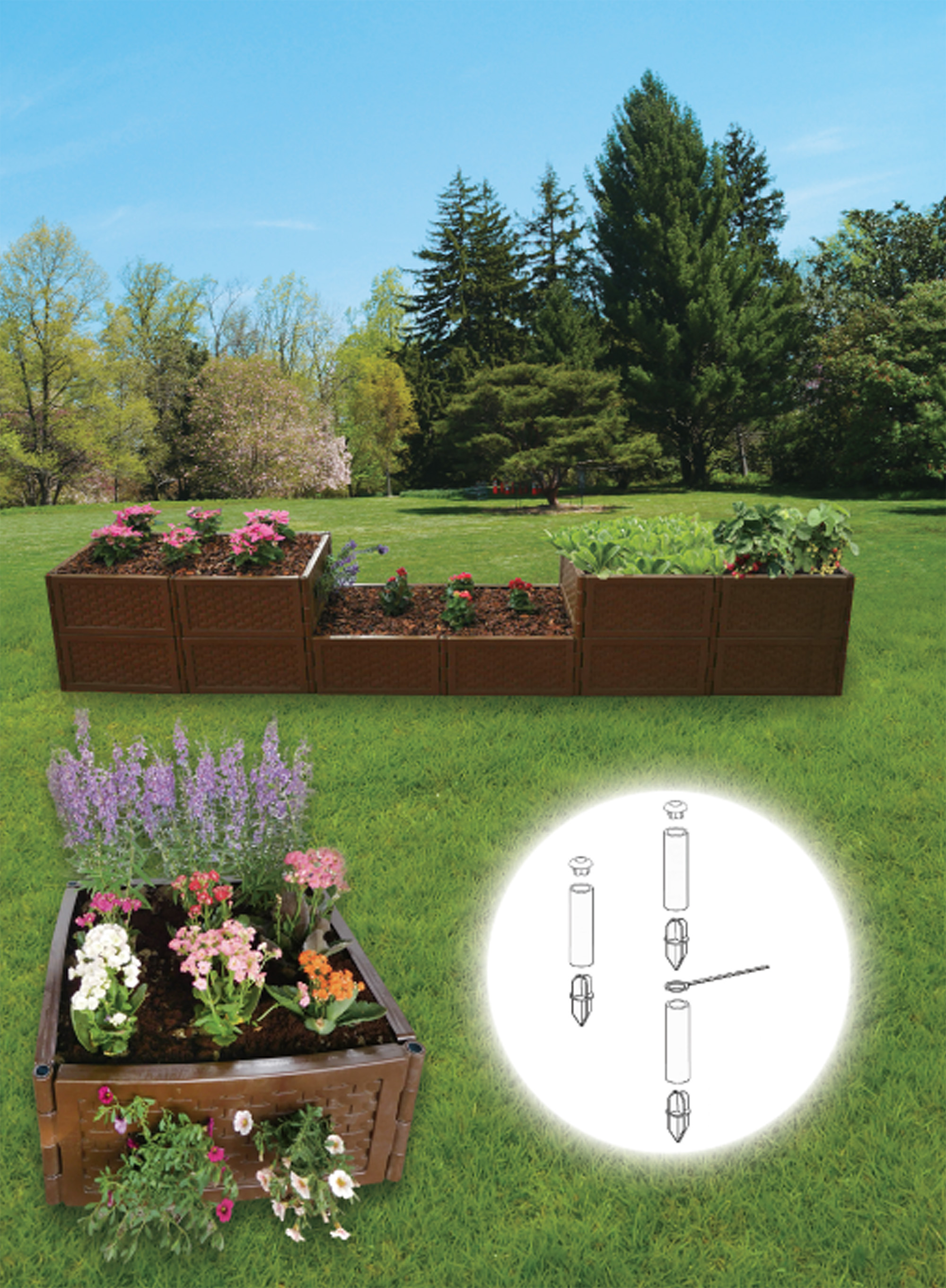 Zenport Raised Garden Bed F-580 Stack and Extend