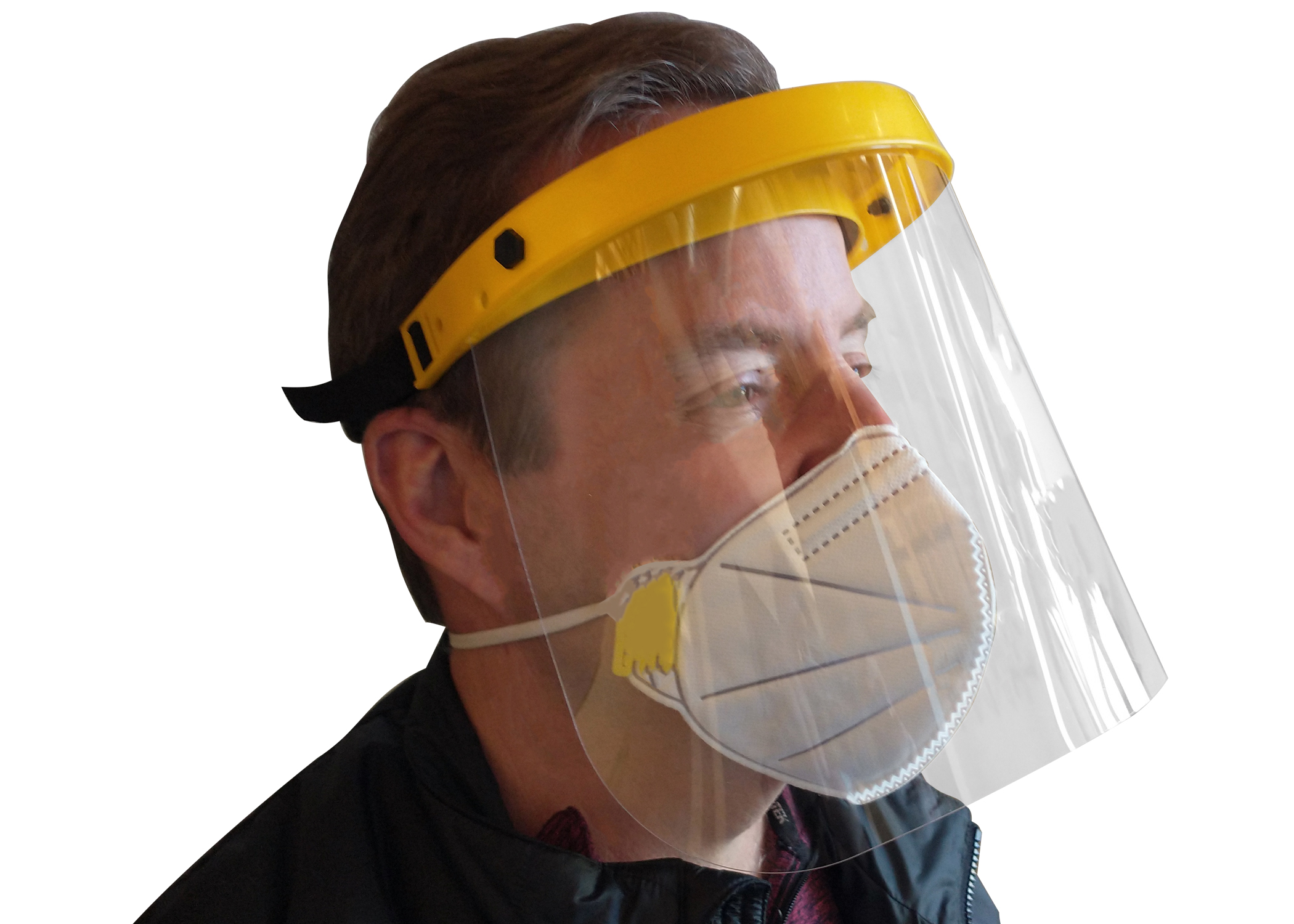 Face Shield FS802 Adjustable Clear Visor Face Shield, Protective Face Wear, Helps With COVID-19 Spread