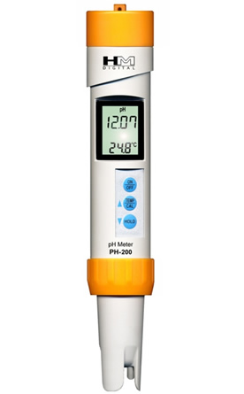 PH-200 Compteur Analyse de l'eau pH, imperméable à l'eau, Mesure 0-14 pH, testeur de température, IP-67 note