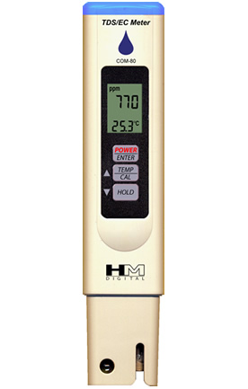 Zenport Hydro Quality Tester Meter COM80 Measures EC/TDS, Temperature Testing, Water Resistant, Factory Calibrated - Click Image to Close