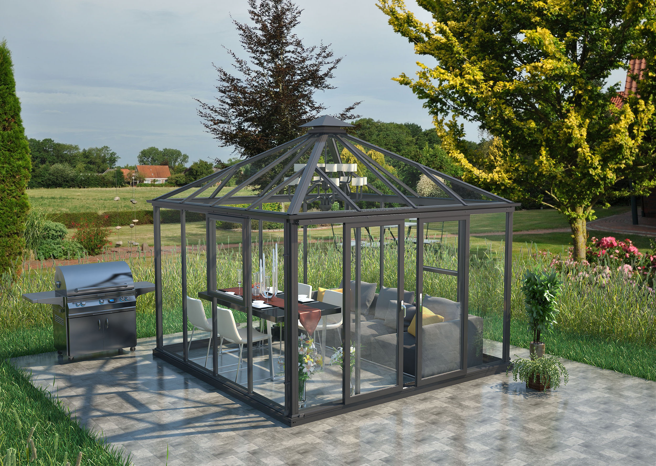 Zenport Babylon Sunroom SH10Z1-2, 110.3-SqFt, 10.5 X 10.5-Feet