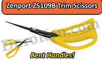 Zenport Scissors ZS109B Ergonomic Bent Handle Deluxe Trimming Scissors, Garden, Fruit, Grape, 6.5-Inch Long