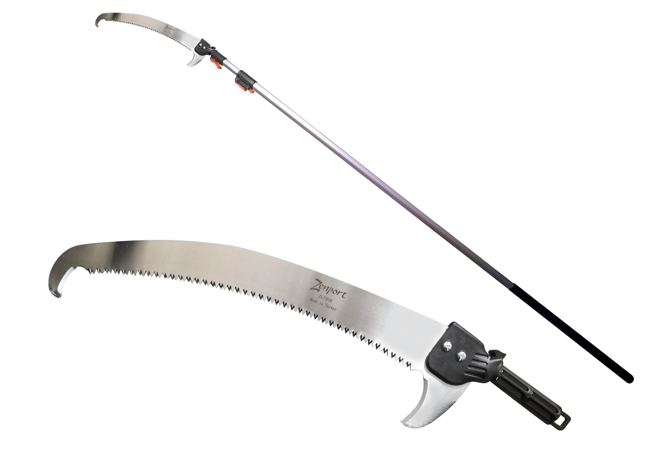 Zenport Telescopic Pole Saw ZL795K Extends 14.5-Feet SK5 Steel Blade