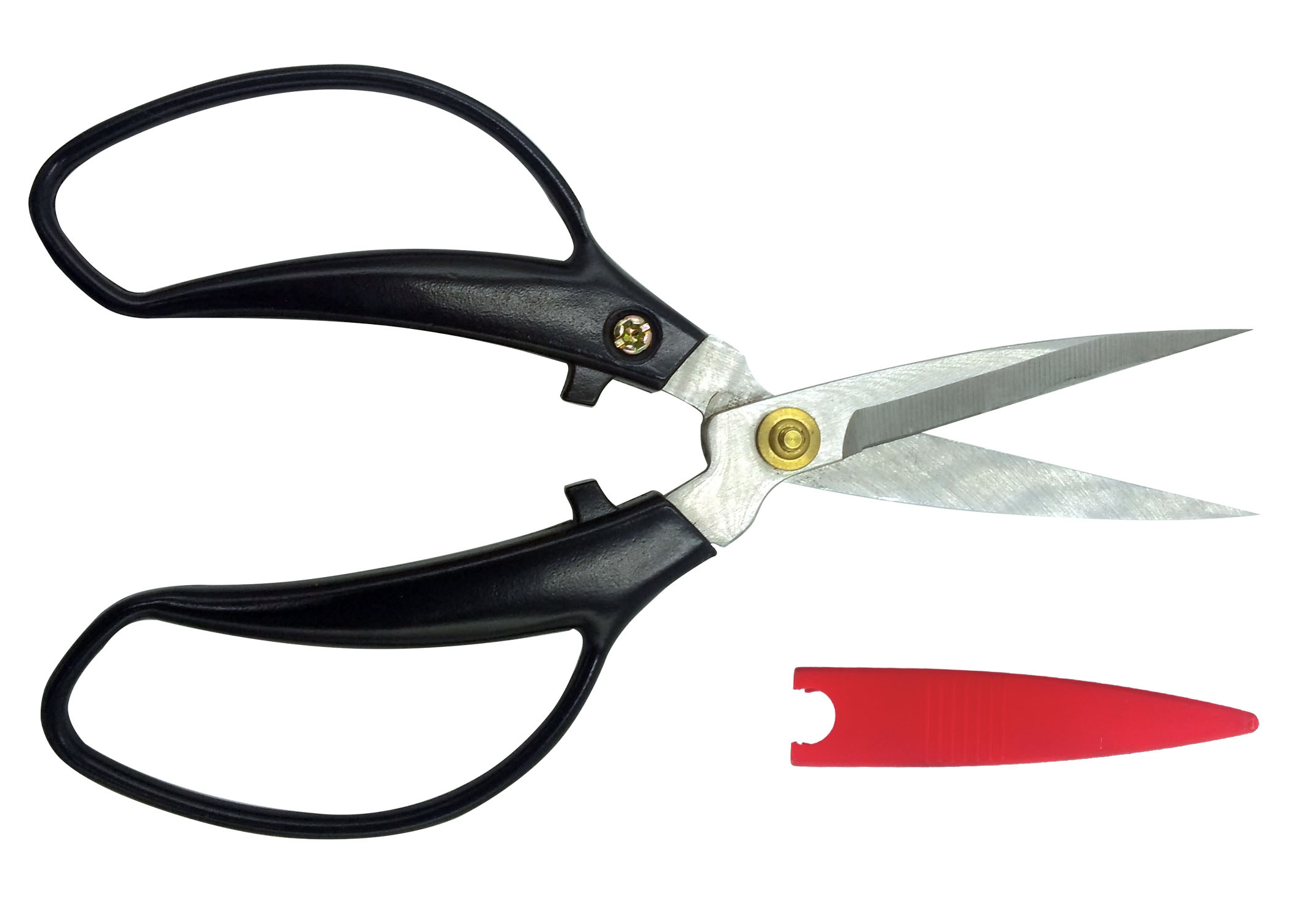 Zenport Scissors ZS424 2-inch Blade, 5.9-inches long, Blade Cap, Black