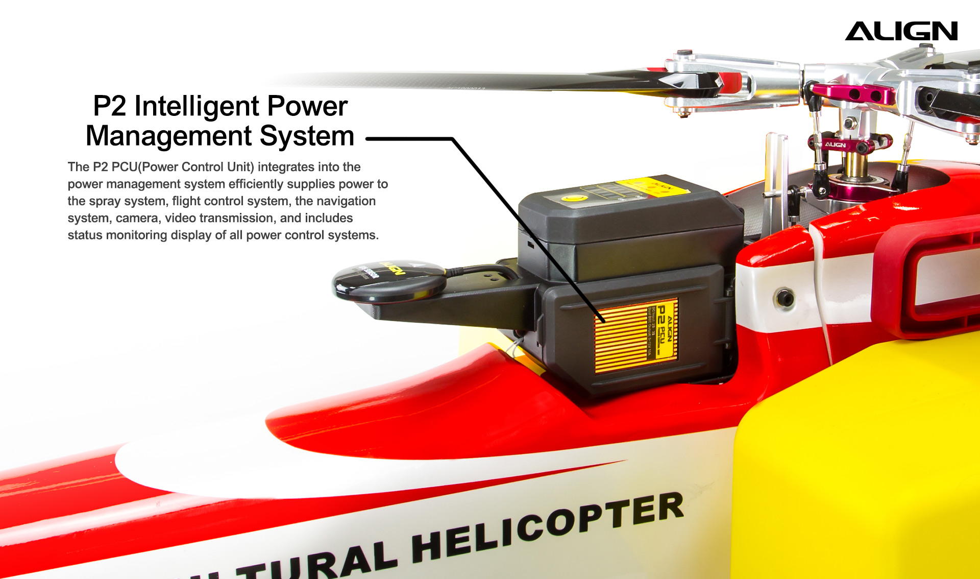 Zenport ALIGN E1 V2 Agricultural Helicopter Crop Spraying Drone Combo, Battery Powered, Two-Blade Rotor - Click Image to Close