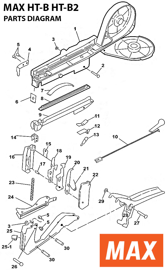 MAX Tapener Part HT10025 Staple Cover Fits MAX HT-B HT-B1 HT-B2 ZL919 ZL100 ZL99 #8 - Click Image to Close