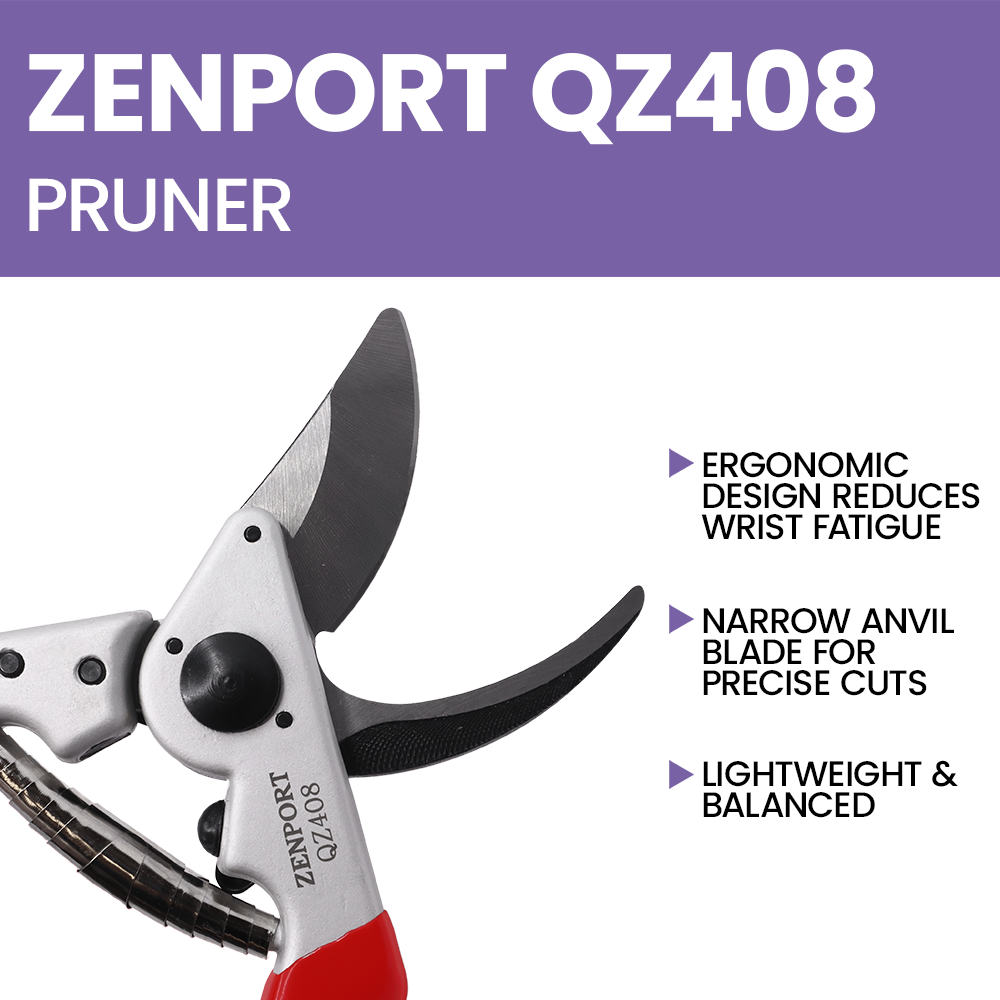 (image for) Zenport QZ408 Pruner Ergonomic Professional, 1-Inch Cut, 8.25-Inch Long