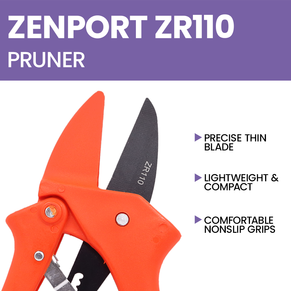 (image for) Zenport ZR110 Pruner Ratchet Standard, Easy Cutting Action, .5-Inch Cut, 7-Inch Long