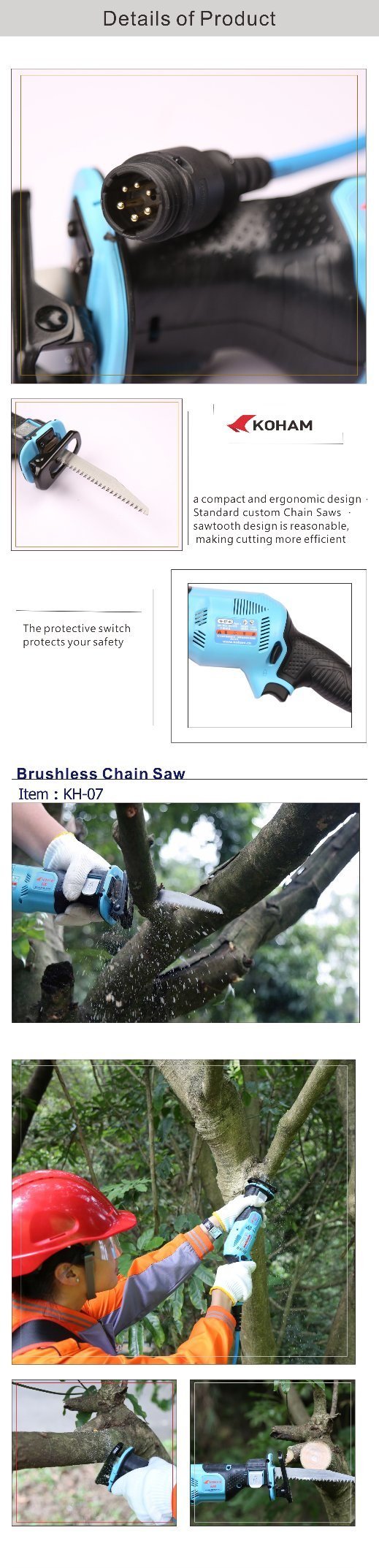 Zenport KOHAM Pruner KH-07 Battery Powered Electric Reciprocating Saw, 1.5 inch cut (image for) Zenport KOHAM Pruner KH-07 Battery Powered Electric Reciprocating Saw, 1.5 inch cut