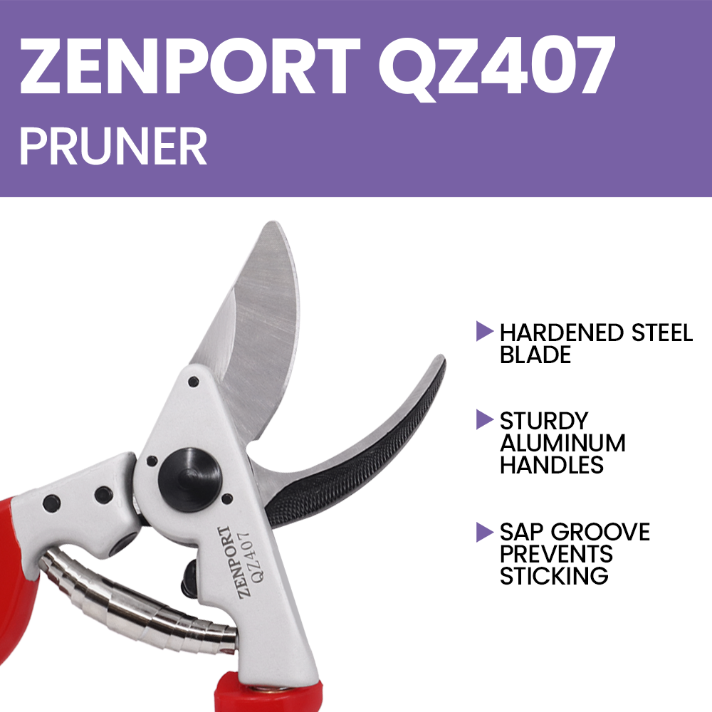 (image for) Zenport QZ407 Pruner Rotating Handle Professional, 1-Inch Cut, 8.25-Inch Long