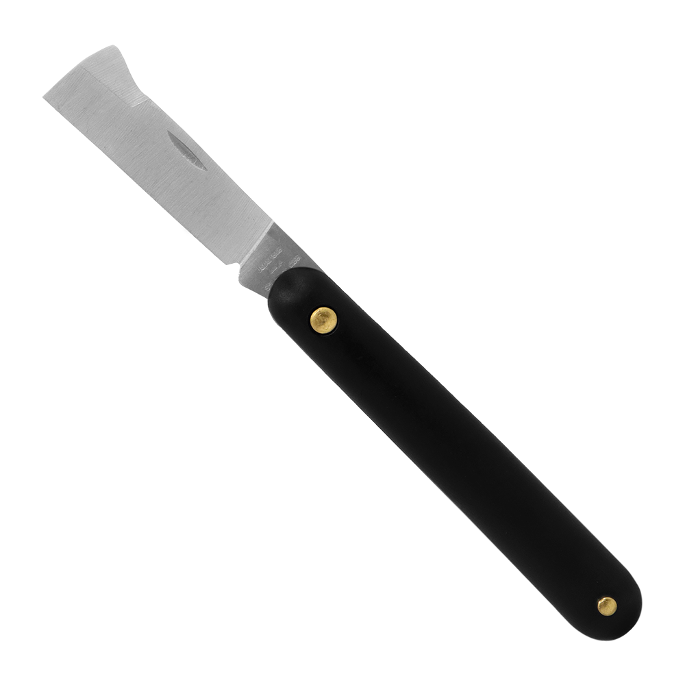 (image for) Zenport Grafting Knife K106F Budding and Grafting Knife, Bark Lifter, Single-Taper Bevel Cutting Edge