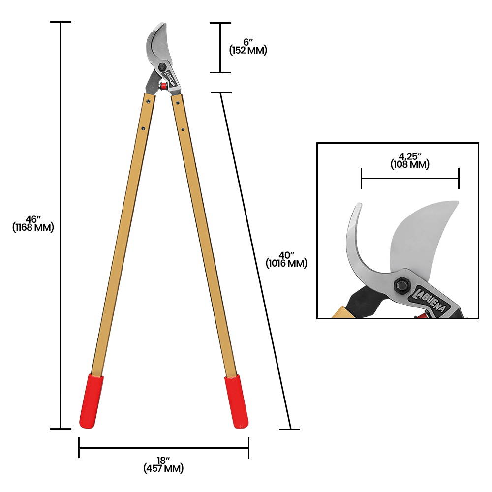 (image for) La Buena® MB40 Professional Bypass Lopper, 40-Inch Handles, 2.5-Inch Cuts