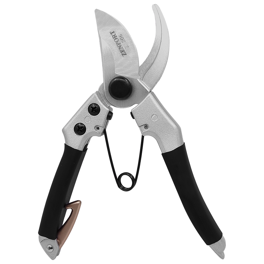 Zenport Z206 Pruner Heavy Duty Japanese Pro, Chrome Plated, 7-Inch Long (image for) Zenport Z206 Pruner Heavy Duty Japanese Pro, Chrome Plated, 7-Inch Long