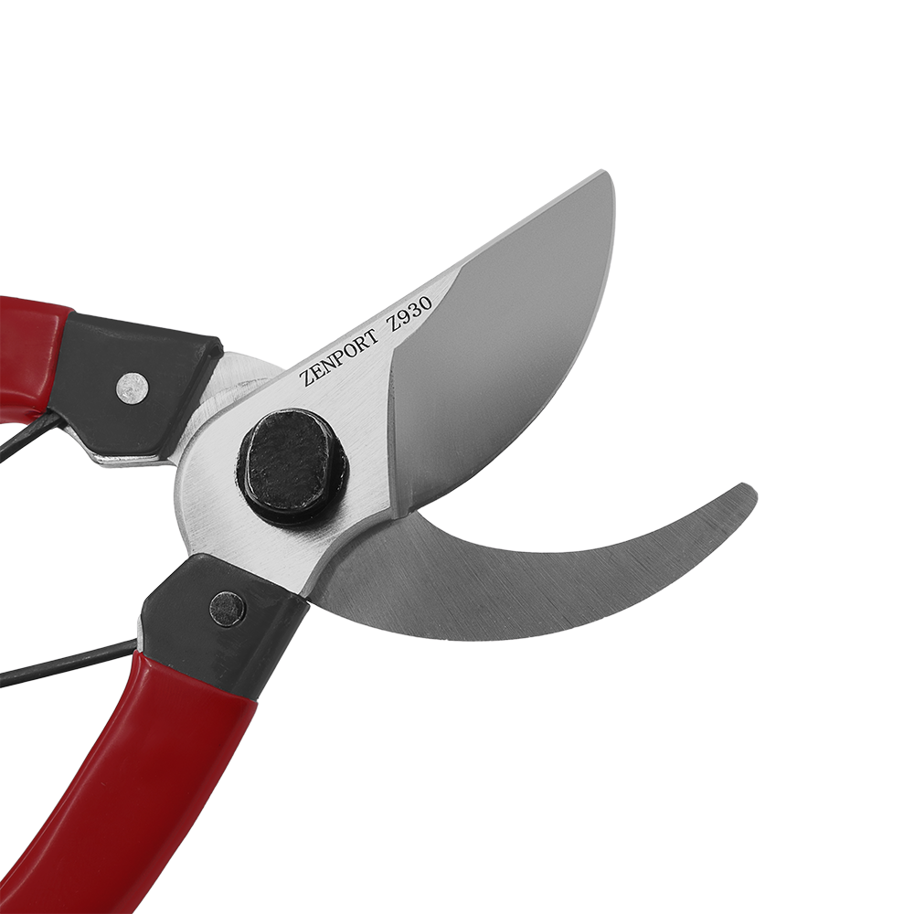 (image for) Zenport Z930 Pruner SK5 Japanese Steel, 1-Inch Cut, 8-Inch Long, Red Handle