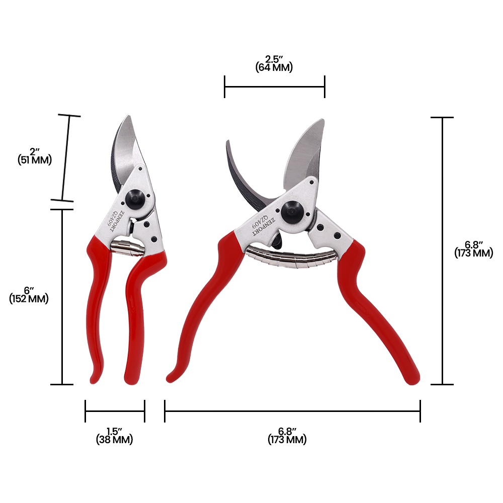 (image for) Zenport QZ409 Pruner Left Hand Ergonomic Professional, 1-Inch Cut, 8.25-Inch Long