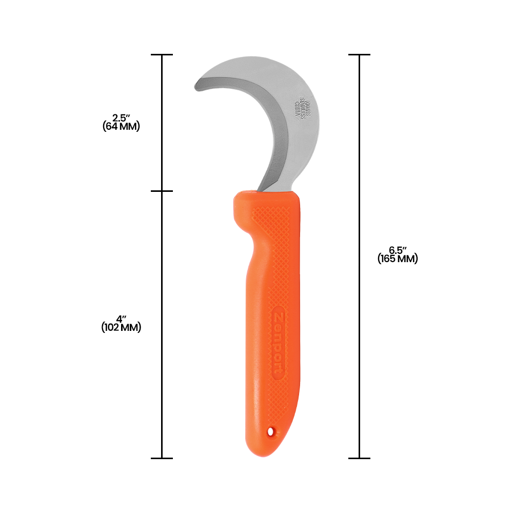(image for) Zenport Grape Hook Knife K101NS Mini Harvest/Utility Hook Knife, Grape/Melon, 2.5-Inch Curved Stainless Steel Blade