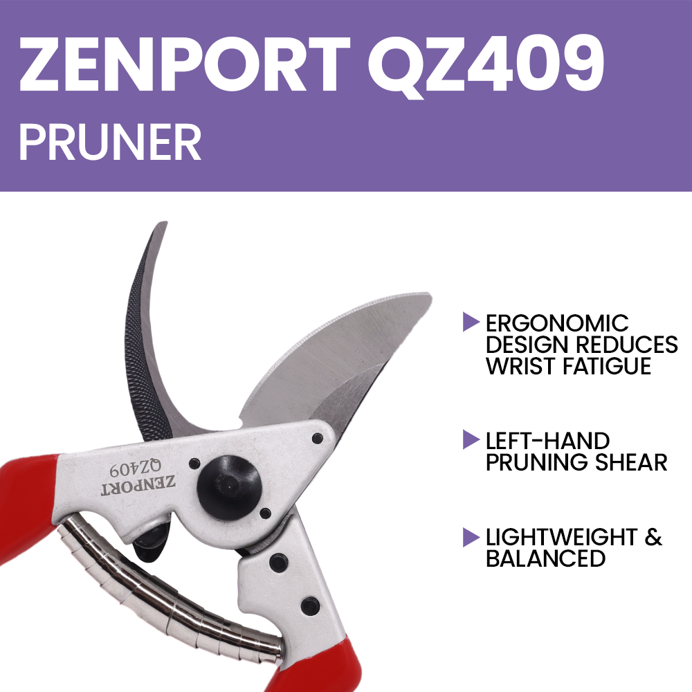 (image for) Zenport QZ409 Pruner Left Hand Ergonomic Professional, 1-Inch Cut, 8.25-Inch Long