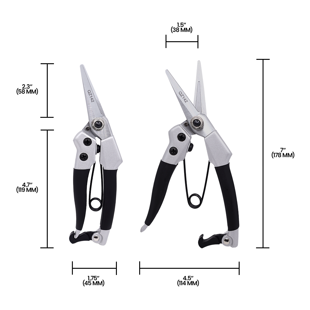 (image for) Zenport QZ142 Pruner, Hoof Trimmer, Floral Bunch Cutter, Angle Blade, 7-Inch