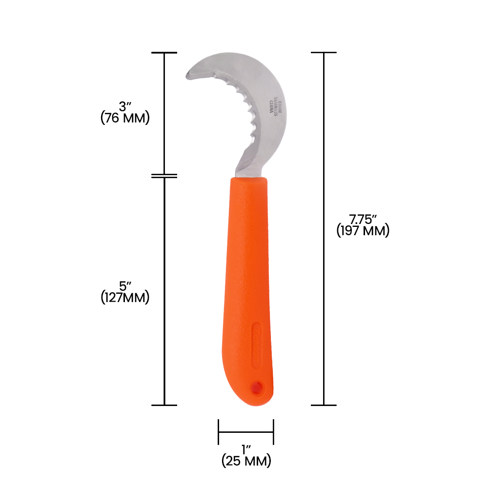 (image for) Zenport Grape Hook Knife K101M Mini Harvest/Utility Hook Knife, Grape and Melon, 2.5-Inch Curved Serrated Stainless Steel Blade
