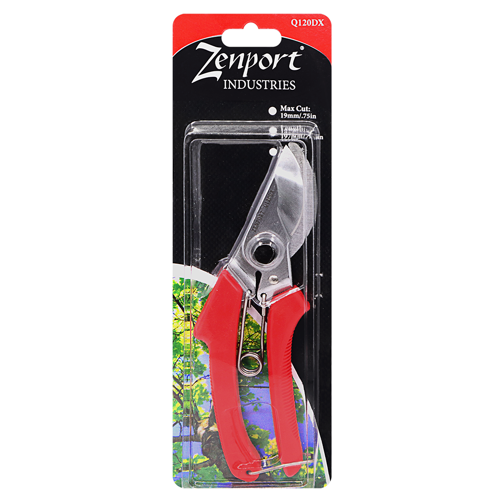 (image for) Zenport Q120DX Pruner Precision Pocket, Japanese Secateur, Wishbone Spring, 8-Inch