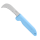(image for) Zenport Sod Knife K104-BLUE Harvest Landscape Knife, 3-Inch Stainless Steel Deep Serrated Blade